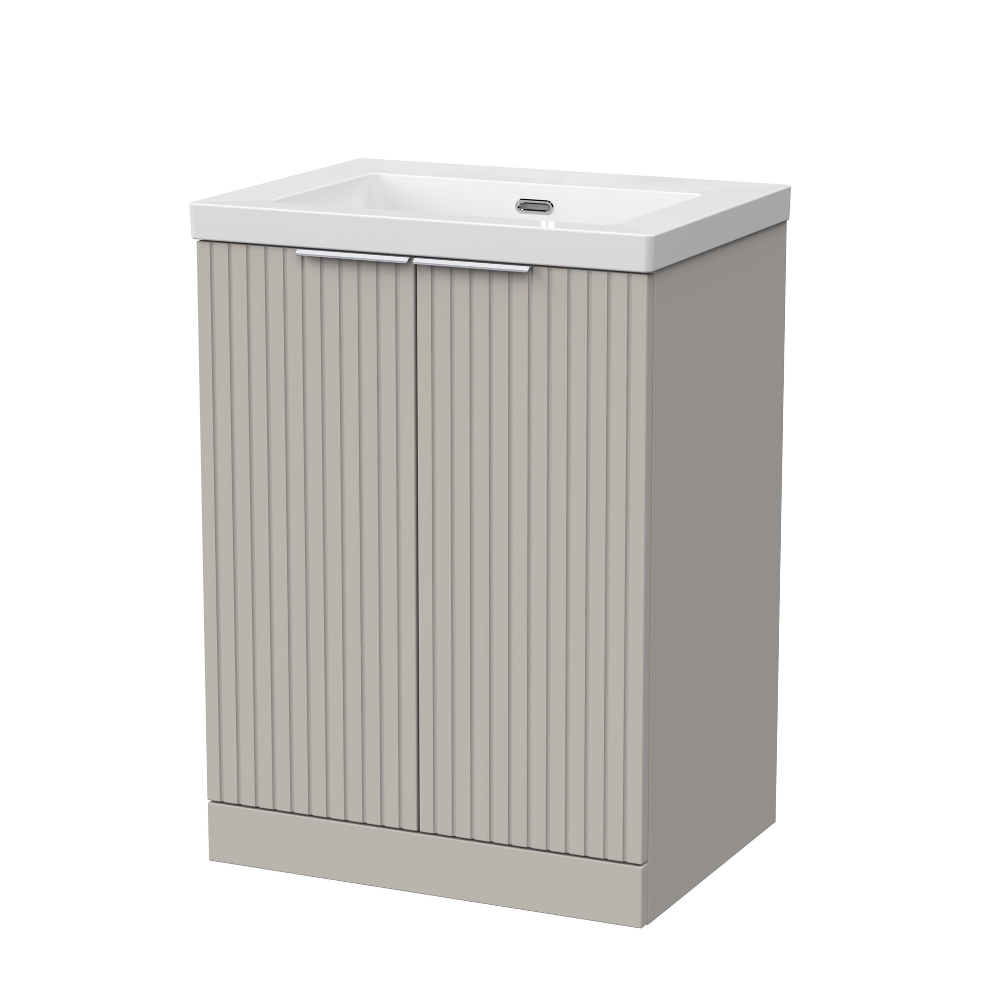 [BFLF3203K] Callingwood Contemporary Floor Standing 2 Door Vanity Unit with 0 Tap Hole Fireclay Basin, Choice of Size and Colour - Cutout