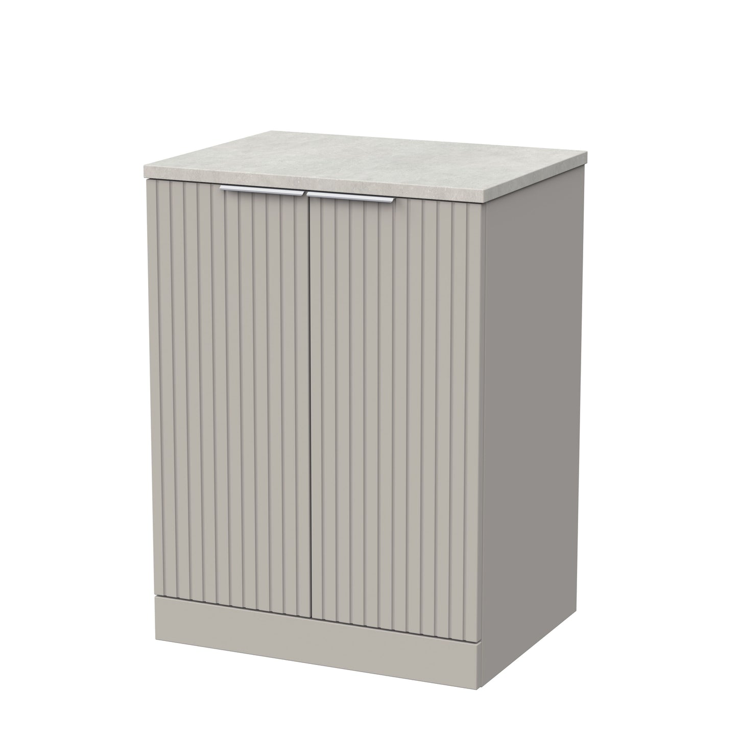 [BFLF3203LSWG] Callingwood Contemporary Floor Standing 2 Door Vanity Unit with White Sparkle Laminate Worktop, Choice of Size and Colour - Cutout