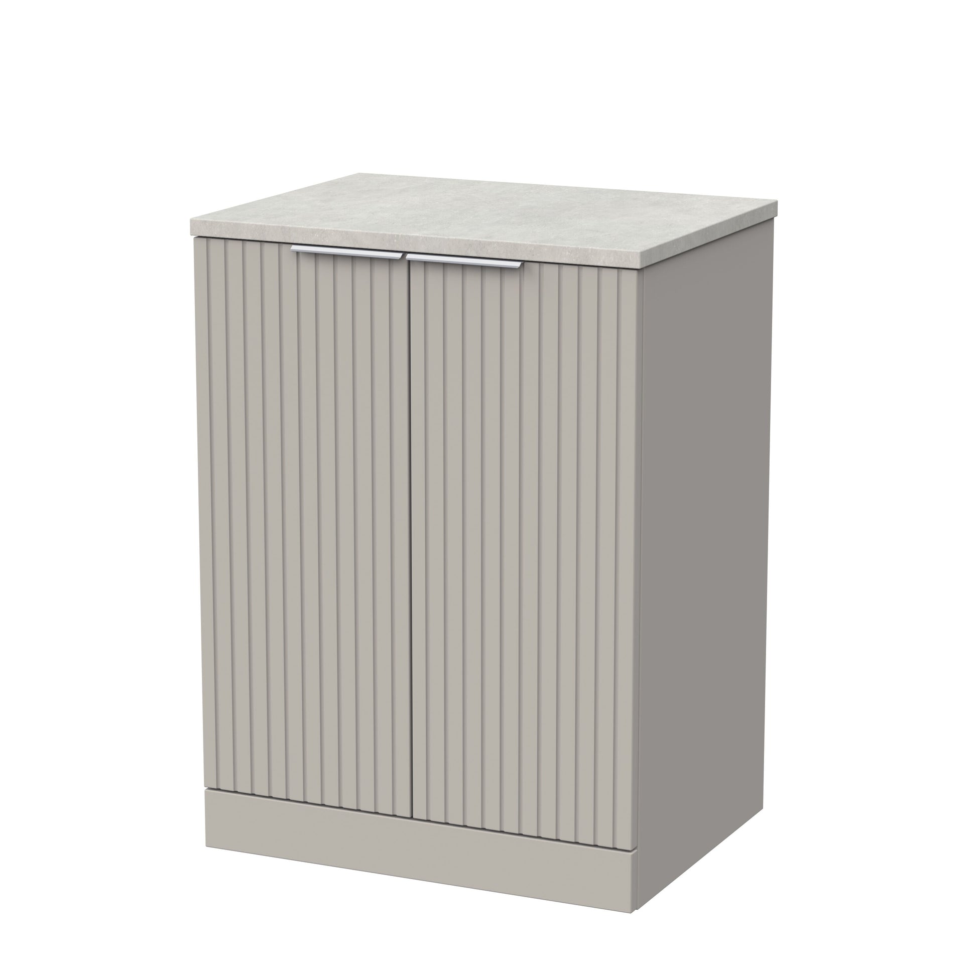 [BFLF3203LSWG] Callingwood Contemporary Floor Standing 2 Door Vanity Unit with White Sparkle Laminate Worktop, Choice of Size and Colour - Cutout
