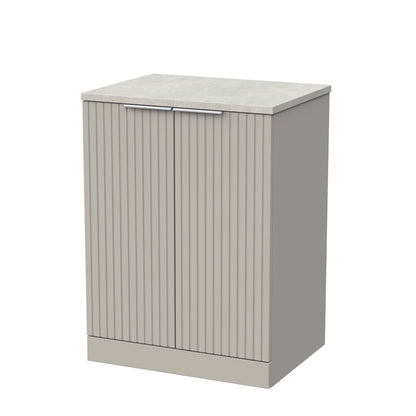 [BFLF3203LSWG] Callingwood Contemporary Floor Standing 2 Door Vanity Unit with White Sparkle Laminate Worktop, Choice of Size and Colour - Cutout