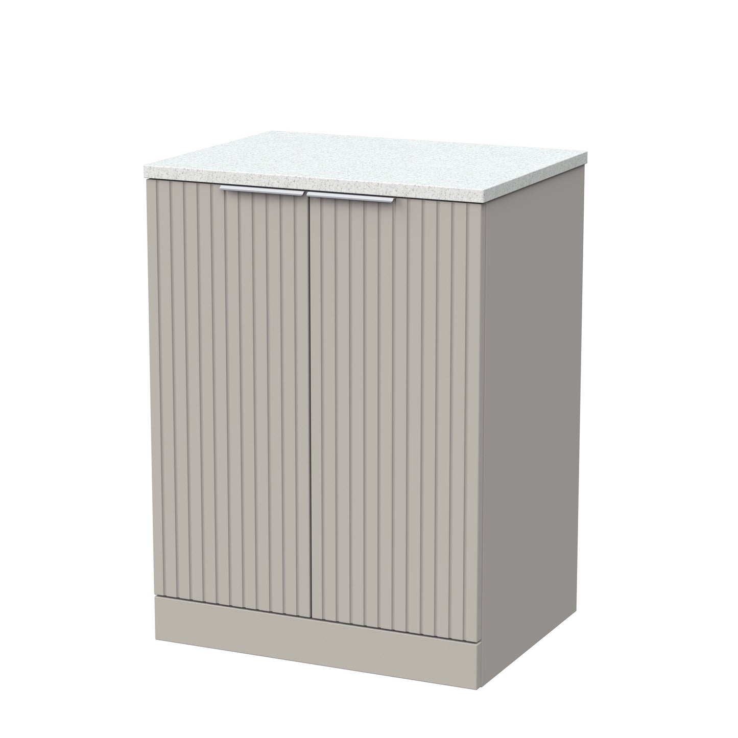 [BFLF3203LWN] Callingwood Contemporary Floor Standing 2 Door Vanity Unit with White Nebula Laminate Worktop, Choice of Size and Colour - Cutout