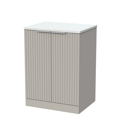 [BFLF3203LWN] Callingwood Contemporary Floor Standing 2 Door Vanity Unit with White Nebula Laminate Worktop, Choice of Size and Colour - Cutout