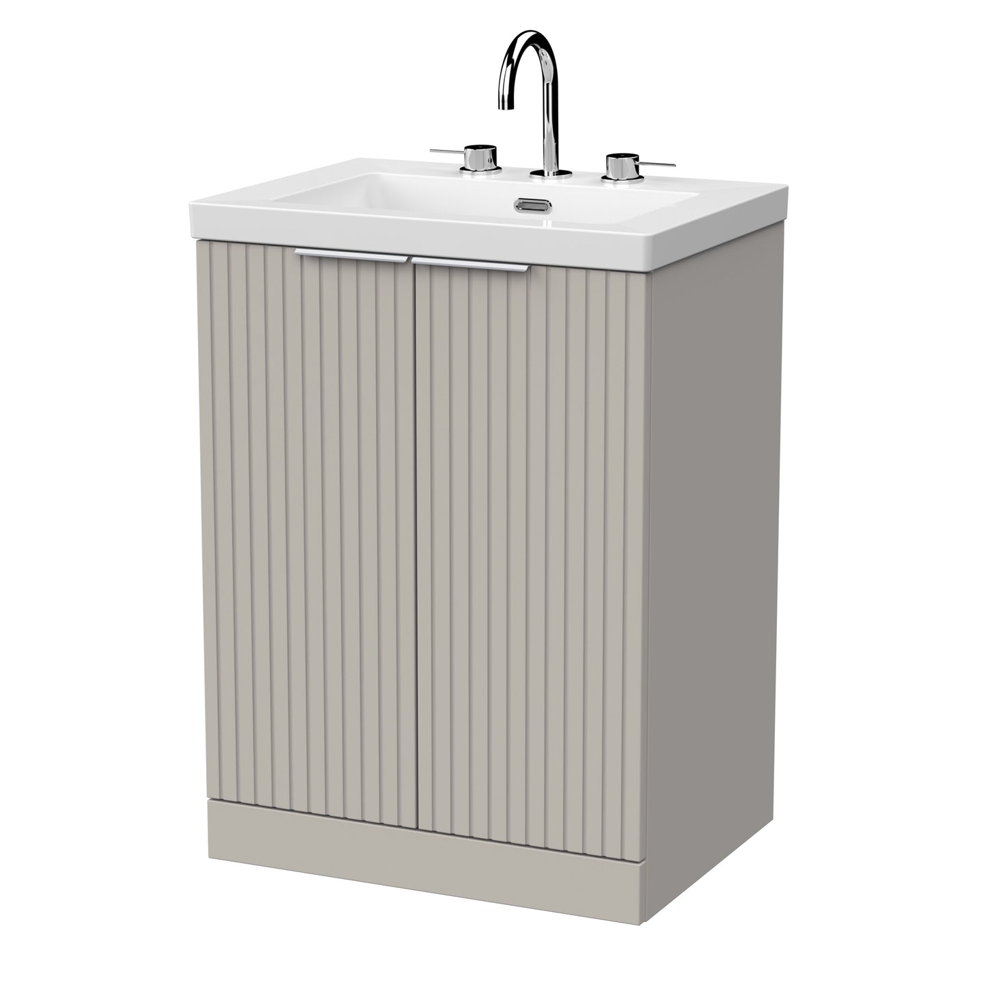 [BFLF3203M] Callingwood Contemporary Floor Standing 2 Door Vanity Unit with 3 Tap Hole Fireclay Basin, Choice of Size and Colour - Cutout