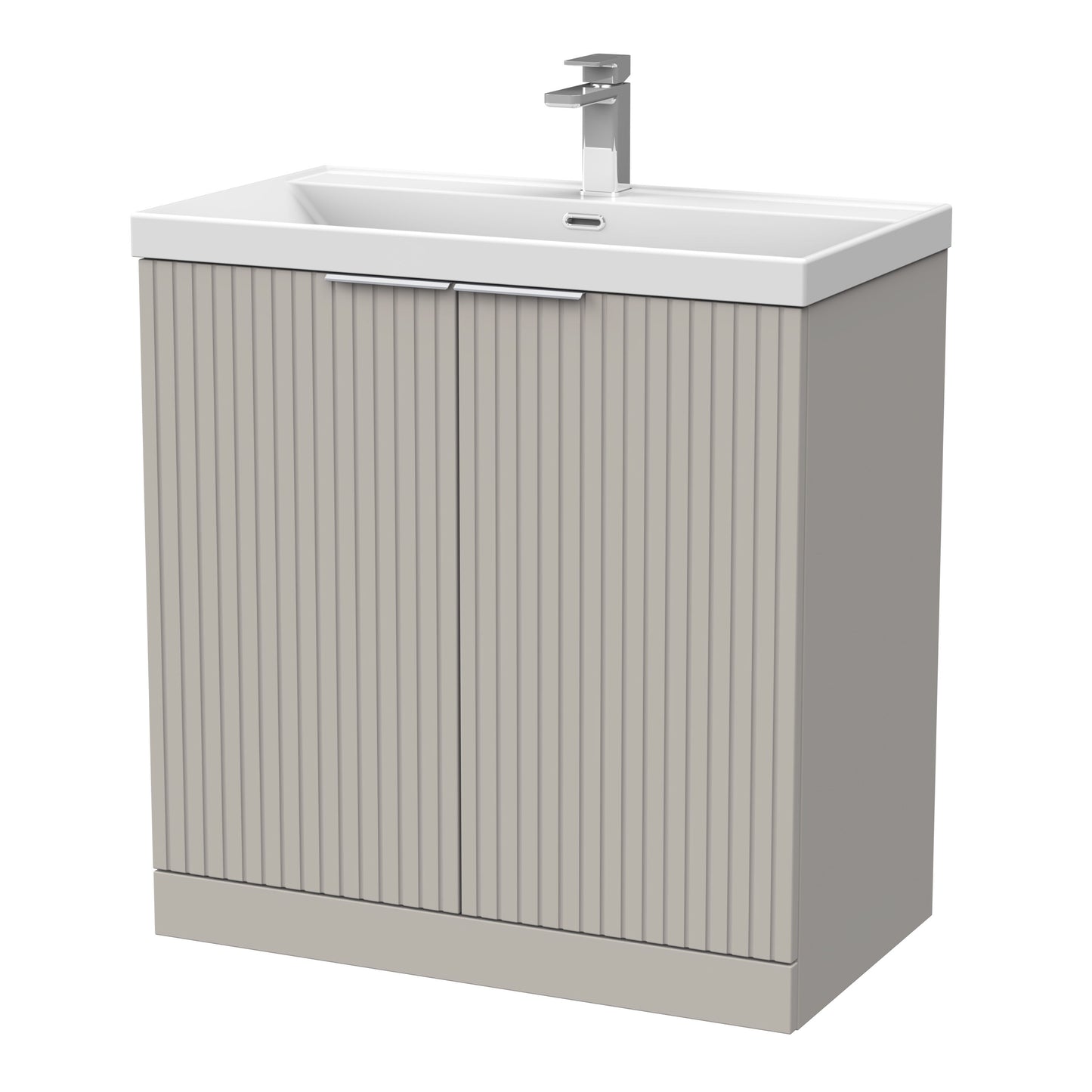 [BFLF3205E] Callingwood Contemporary Floor Standing 2 Door Vanity Unit with Thin-Edge Ceramic Basin, Choice of Size and Colour - Cutout