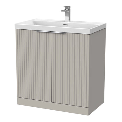 [BFLF3205E] Callingwood Contemporary Floor Standing 2 Door Vanity Unit with Thin-Edge Ceramic Basin, Choice of Size and Colour - Cutout