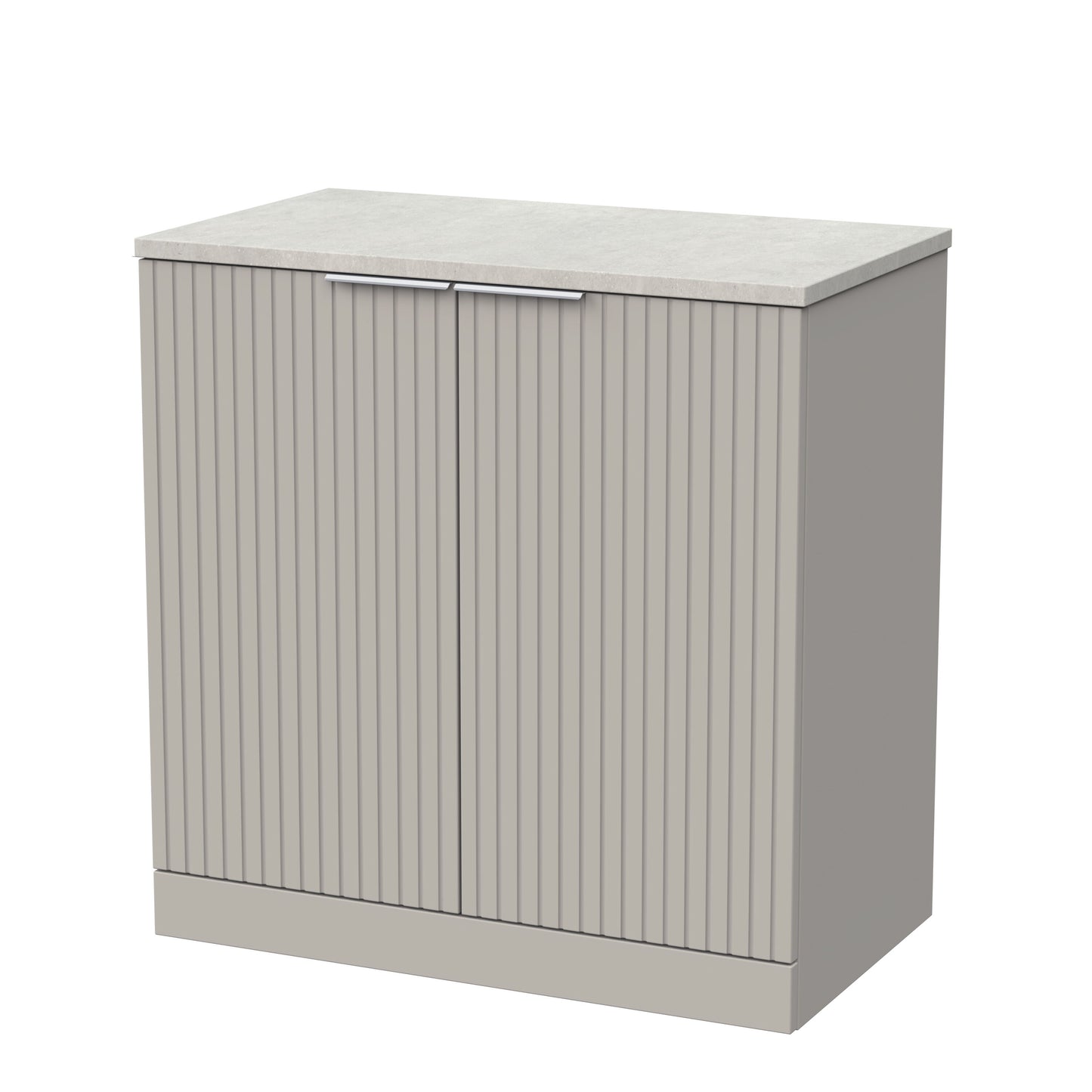 [BFLF3205LSWG] Callingwood Contemporary Floor Standing 2 Door Vanity Unit with White Sparkle Laminate Worktop, Choice of Size and Colour - Cutout