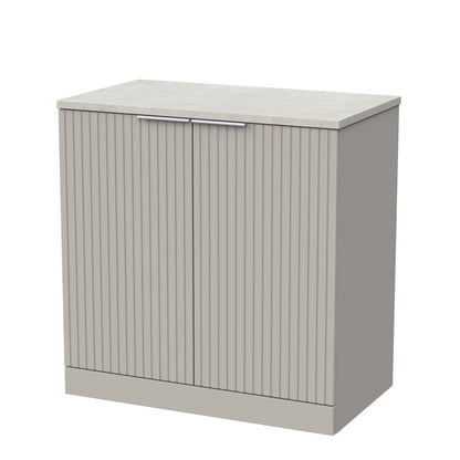 [BFLF3205LSWG] Callingwood Contemporary Floor Standing 2 Door Vanity Unit with White Sparkle Laminate Worktop, Choice of Size and Colour - Cutout