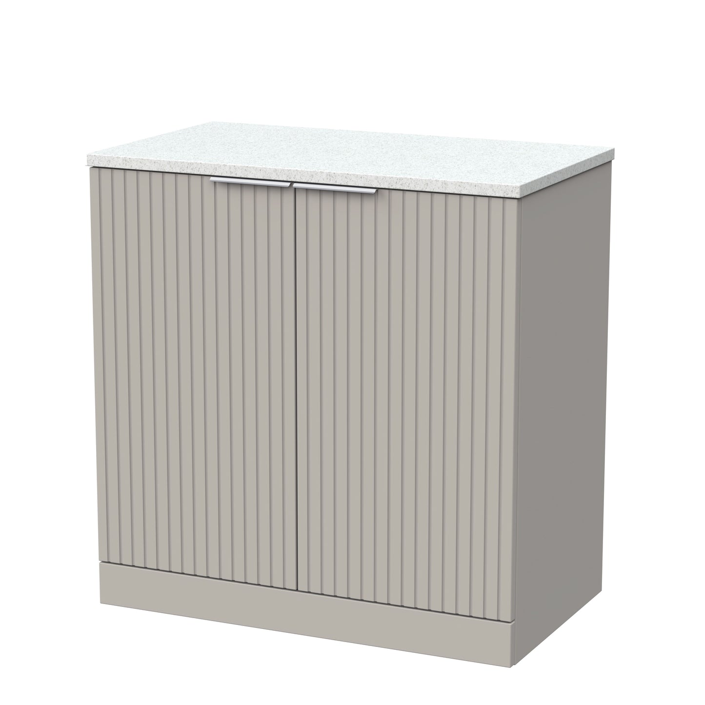 [BFLF3205LWN] Callingwood Contemporary Floor Standing 2 Door Vanity Unit with White Nebula Laminate Worktop, Choice of Size and Colour - Cutout