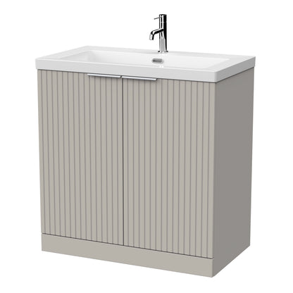 [BFLF3205L] Callingwood Contemporary Floor Standing 2 Door Vanity Unit with 1 Tap Hole Fireclay Basin, Choice of Size and Colour - Cutout