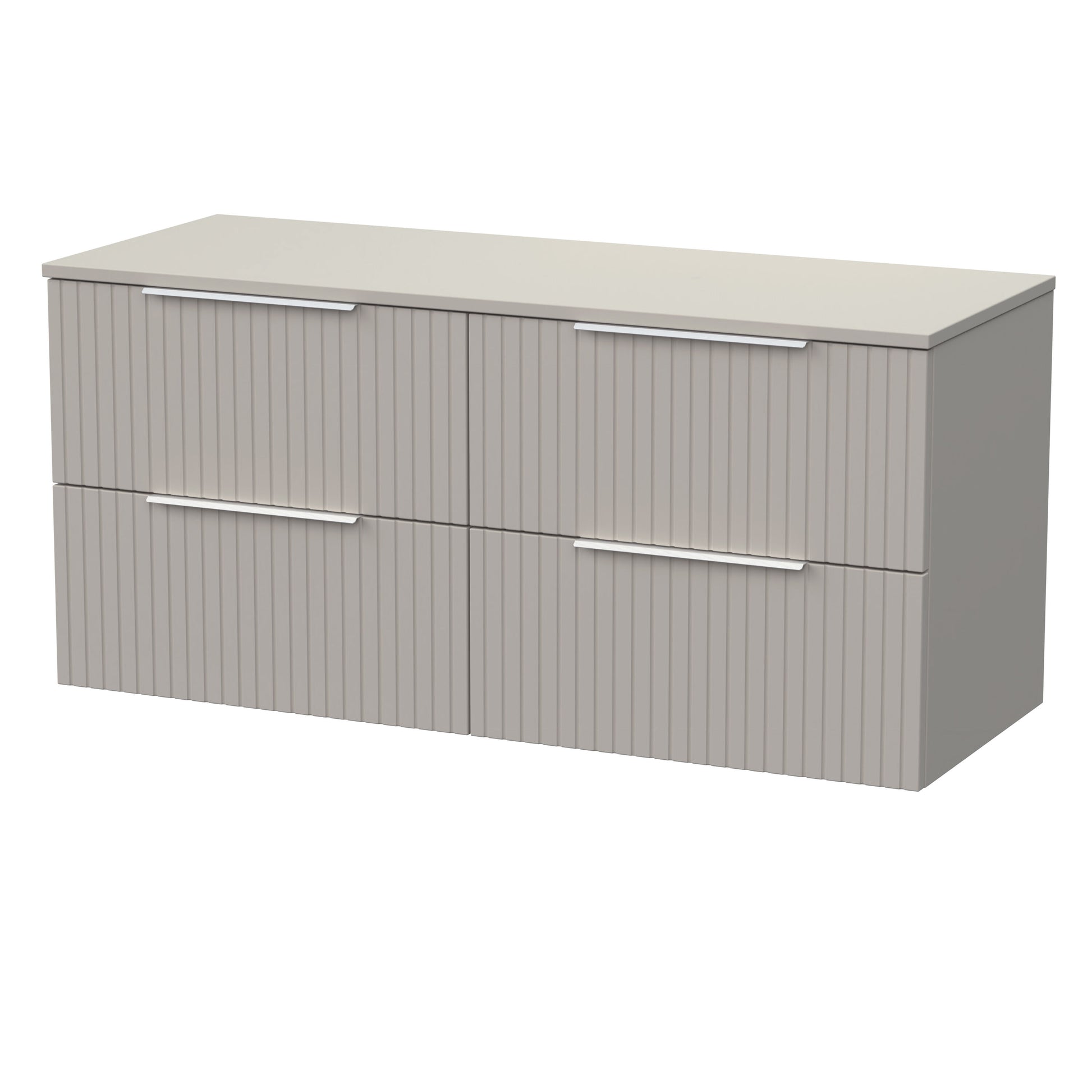 [BFLF3224W2] Callingwood Contemporary Wall Hung 4 Drawer 1200mm Vanity Unit with Laminate Worktop, Choice of Colour - Cutout