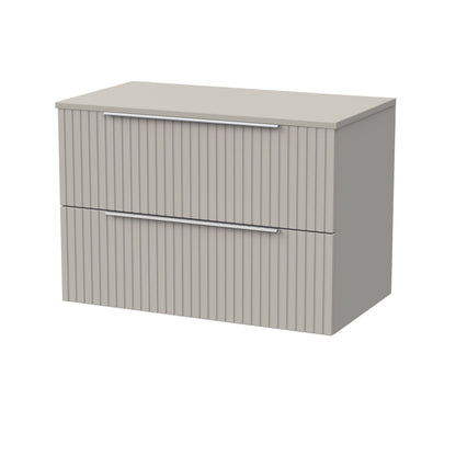 [BFLF3226W] Callingwood Contemporary Wall Hung 2 Drawer Vanity Unit with Laminate Worktop, Choice of Size and Colour - Cutout