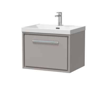 [BFLL3222E] Longnor Modern Bathroom 1 Soft Close Drawer Wall Hung Vanity Unit & Rectangular Basin, Choice of Size and Colour - Cutout