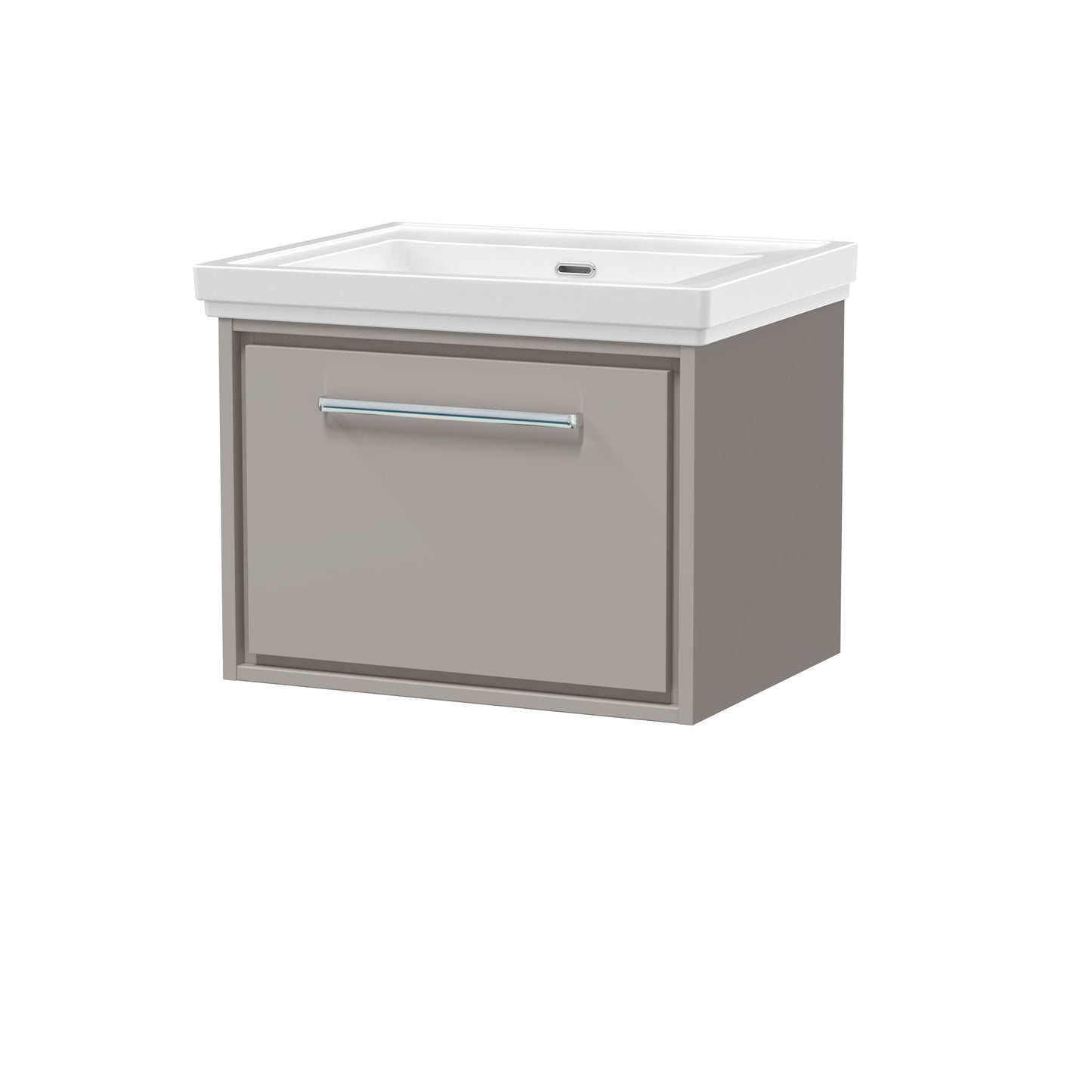 [BFLL3222H] Longnor Single Drawer Wall Hung Vanity Basin Unit with 0 Tap Hole Traditional Fireclay Basin, Choice of Size and Colour - Cutout