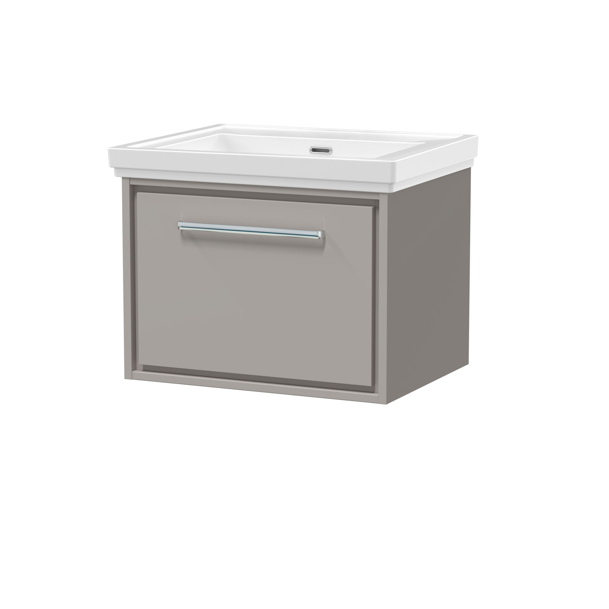 [BFLL3222H] Longnor Single Drawer Wall Hung Vanity Basin Unit with 0 Tap Hole Traditional Fireclay Basin, Choice of Size and Colour - Cutout