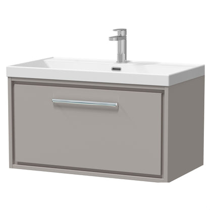 [BFLL3225E] Longnor Modern Bathroom 1 Soft Close Drawer Wall Hung Vanity Unit & Rectangular Basin, Choice of Size and Colour - Cutout