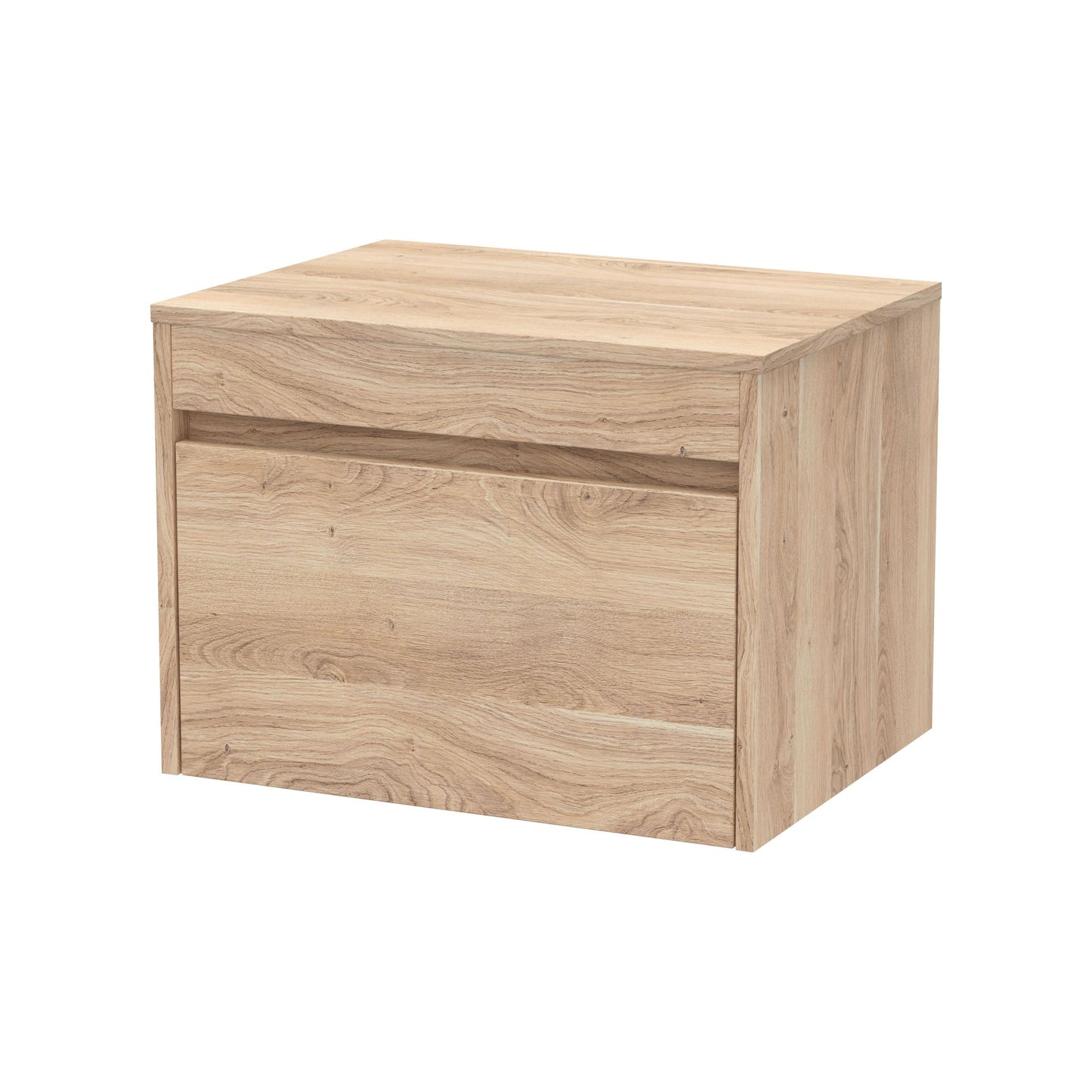 [BFLW3094W] Swainsley Contemporary Wall Hung 1 Drawer Vanity Unit with Laminate Worktop - Choice of Size and Colour - Cutout