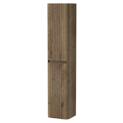 [BFMF3863] Wilbrighton Contemporary Fluted Wall Hung 2 Door Tall Storage Unit, 320mm - Choice of Colour - Cutout