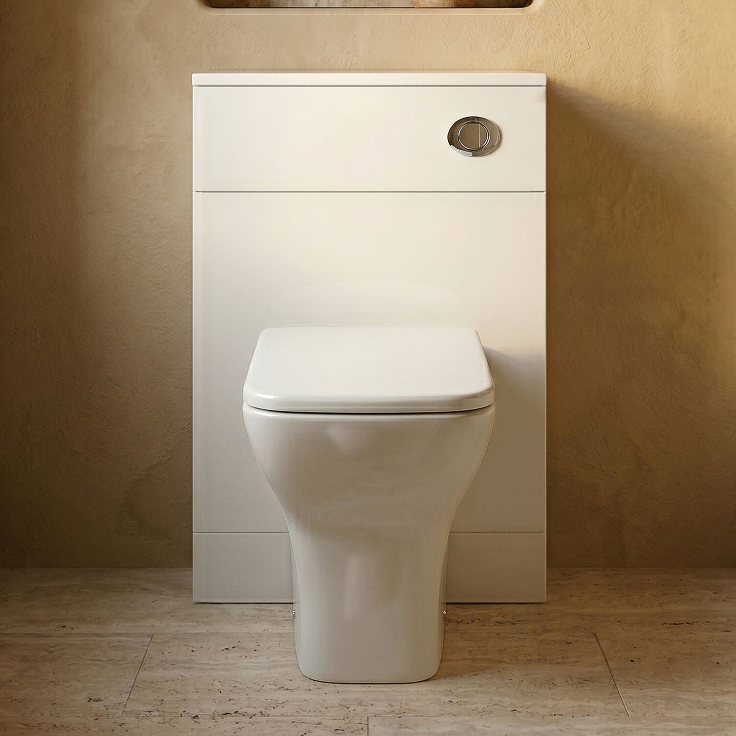 [BFOR142] WC Unit   - 500mm - Gloss White - Silo