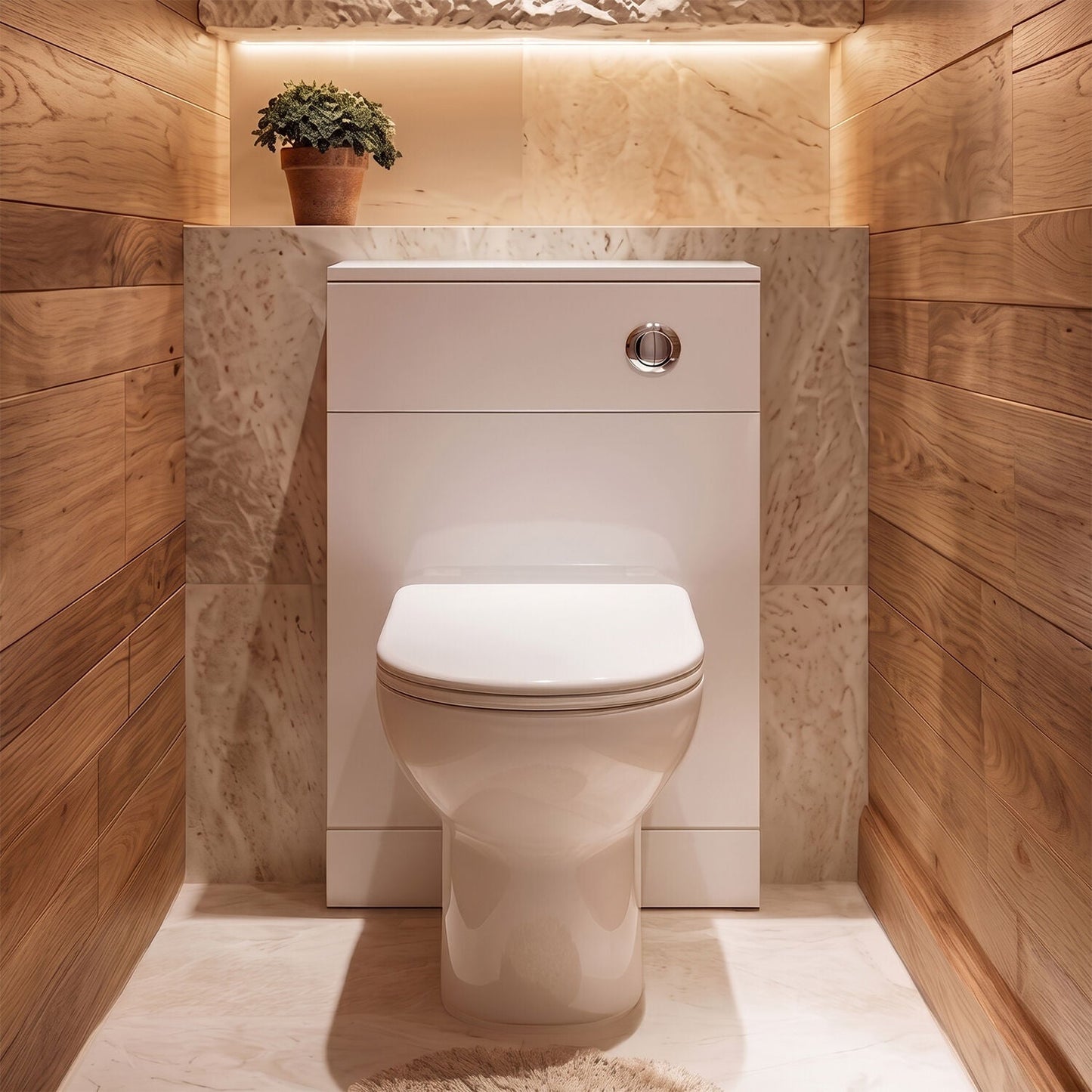 [BFOR144] WC Unit   - 600mm - Gloss White - Silo