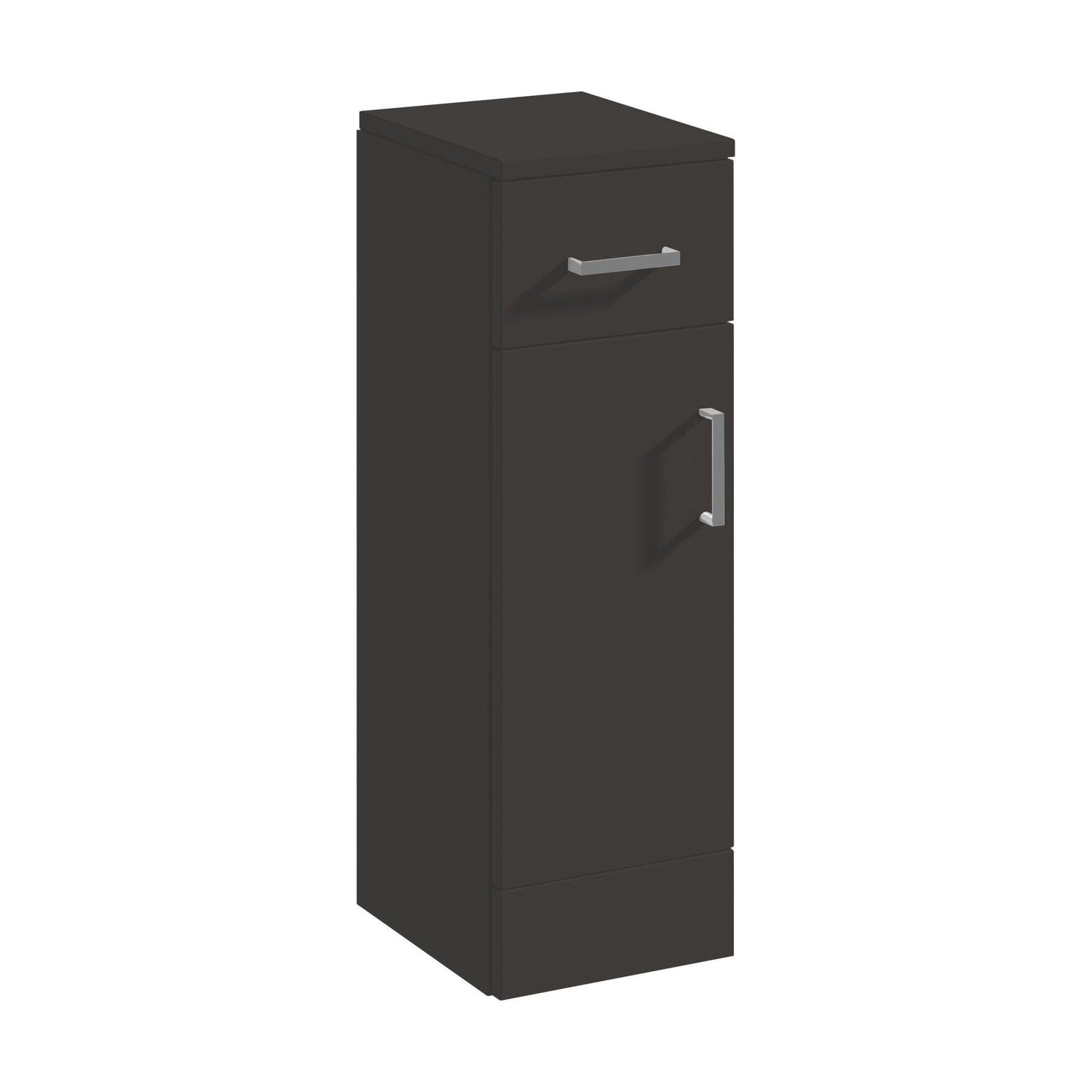 [BFOR1471] Hamstall Floor Standing 1 Door 1 Drawer Storage Cabinet, Satin Dark Grey, 250 x 300mm - Cutout