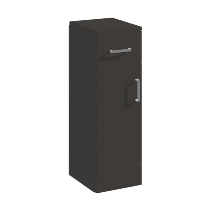 [BFOR1471] Hamstall Floor Standing 1 Door 1 Drawer Storage Cabinet, Satin Dark Grey, 250 x 300mm - Cutout