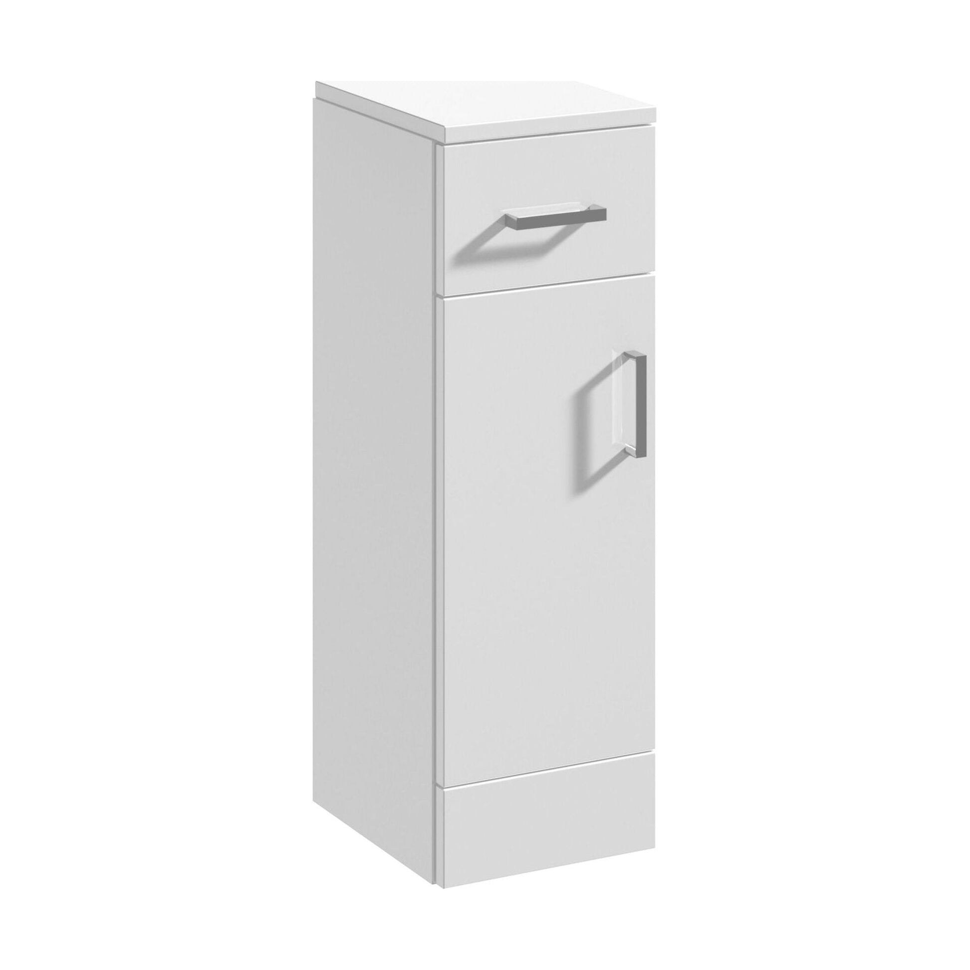 [BFOR172] Floor Standing Bathroom Cupboard - 250mm - Gloss White - Cutout