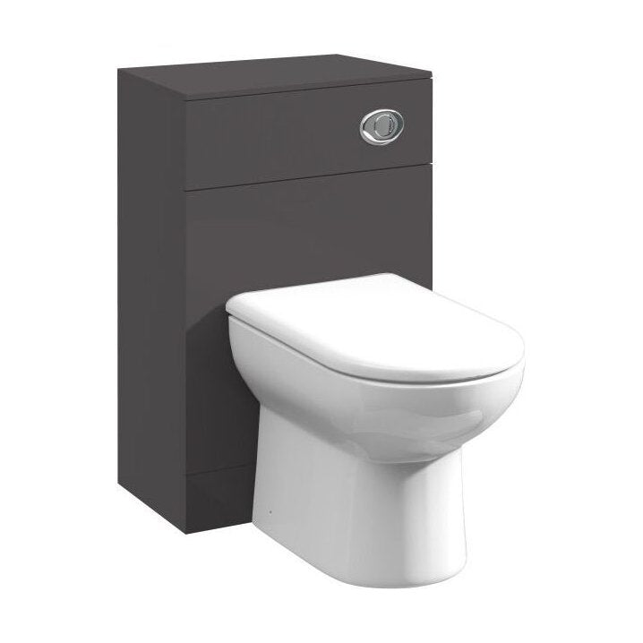 [BFOR941] Orbit Floor Standing WC Unit (Concealed Cistern & Toilet Pan Not Included) - 500mm - Gloss Grey - Balterley - Cutout