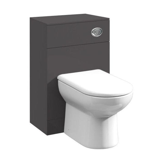 [BFOR941] Orbit Floor Standing WC Unit (Concealed Cistern & Toilet Pan Not Included) - 500mm - Gloss Grey - Balterley - Cutout