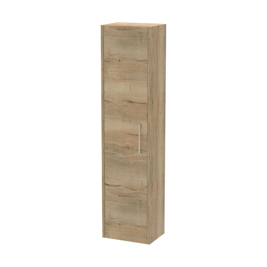 [BFPF1861] Winshill Wall Hung 1 Door Tall Cabinet - Light Oak - 350mm - Cutout