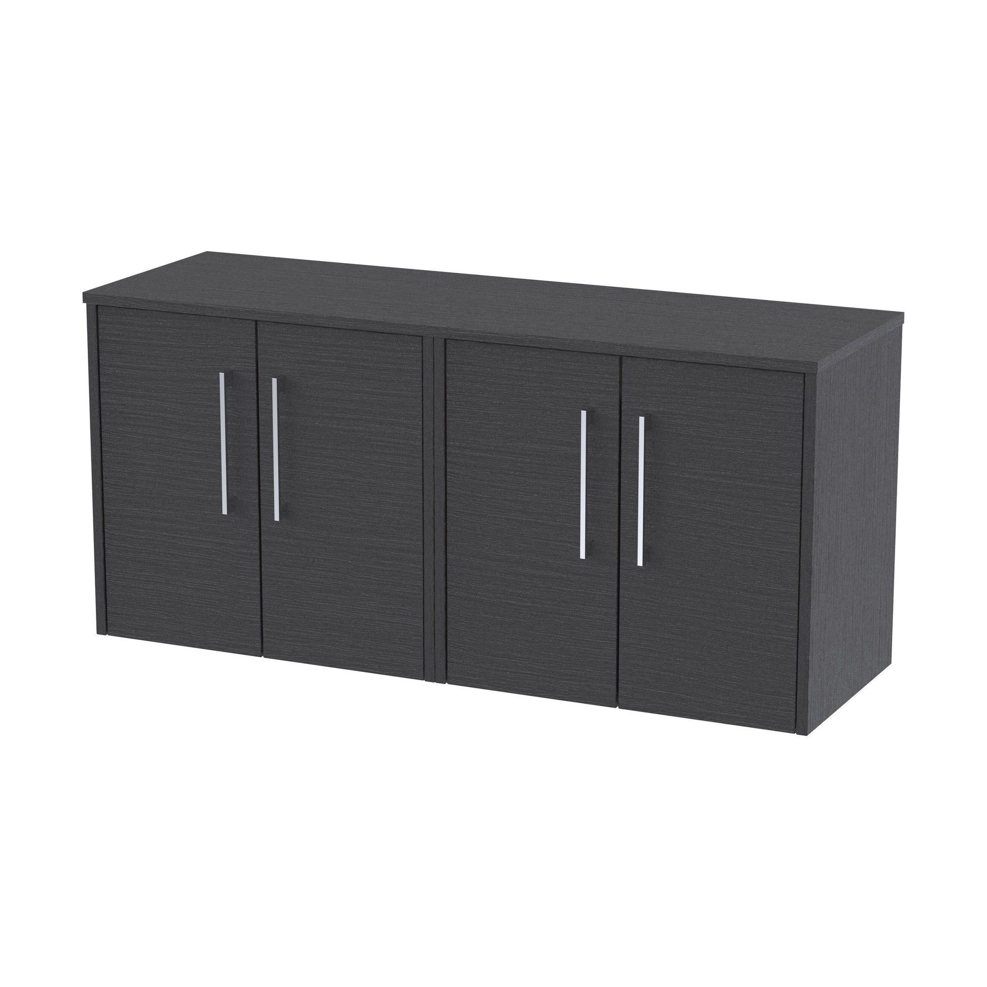 [BFPF2223W2] Winshill Contemporary Wall Hung Vanity Unit with Worktop, Woodgrain Dark Grey, 1200mm - Cutout