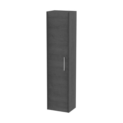 [BFPF2261] Winshill Wall Hung 1 Door Tall Cabinet - Woodgrain Dark Grey - 350mm - Cutout