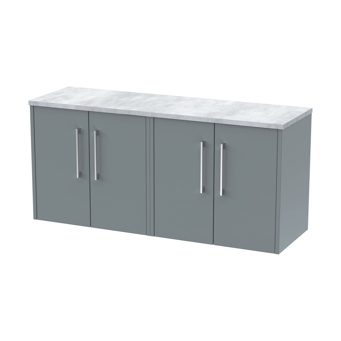 [BFPF2323LBG2] Winshill Contemporary 2 Door Wall Hung Vanity Unit with Laminate Worktop, Grey, 1200mm - Cutout