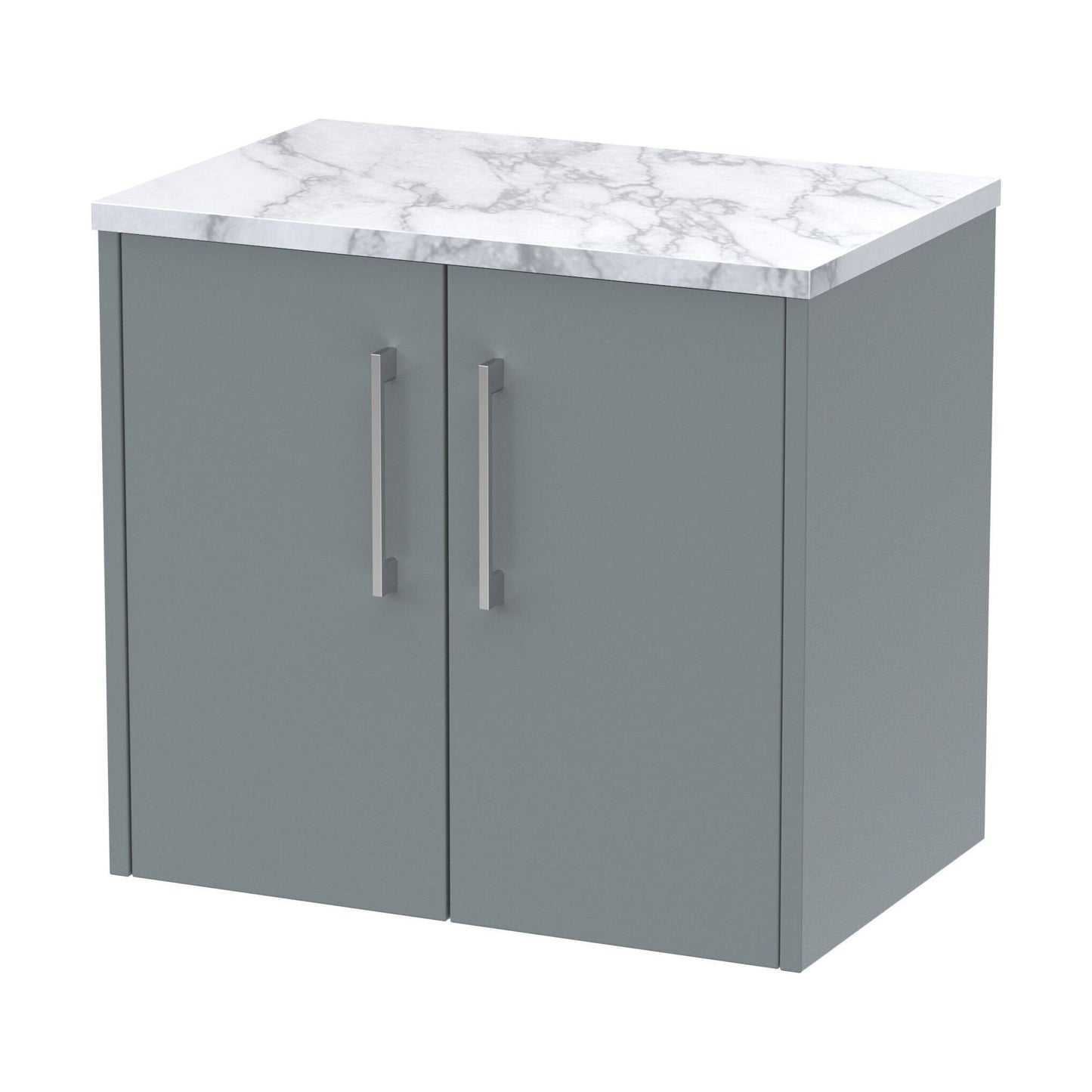 [BFPF2323LCM] Winshill Contemporary Wall Hung Vanity Unit with Laminate Worktop, Grey, 600mm - Cutout