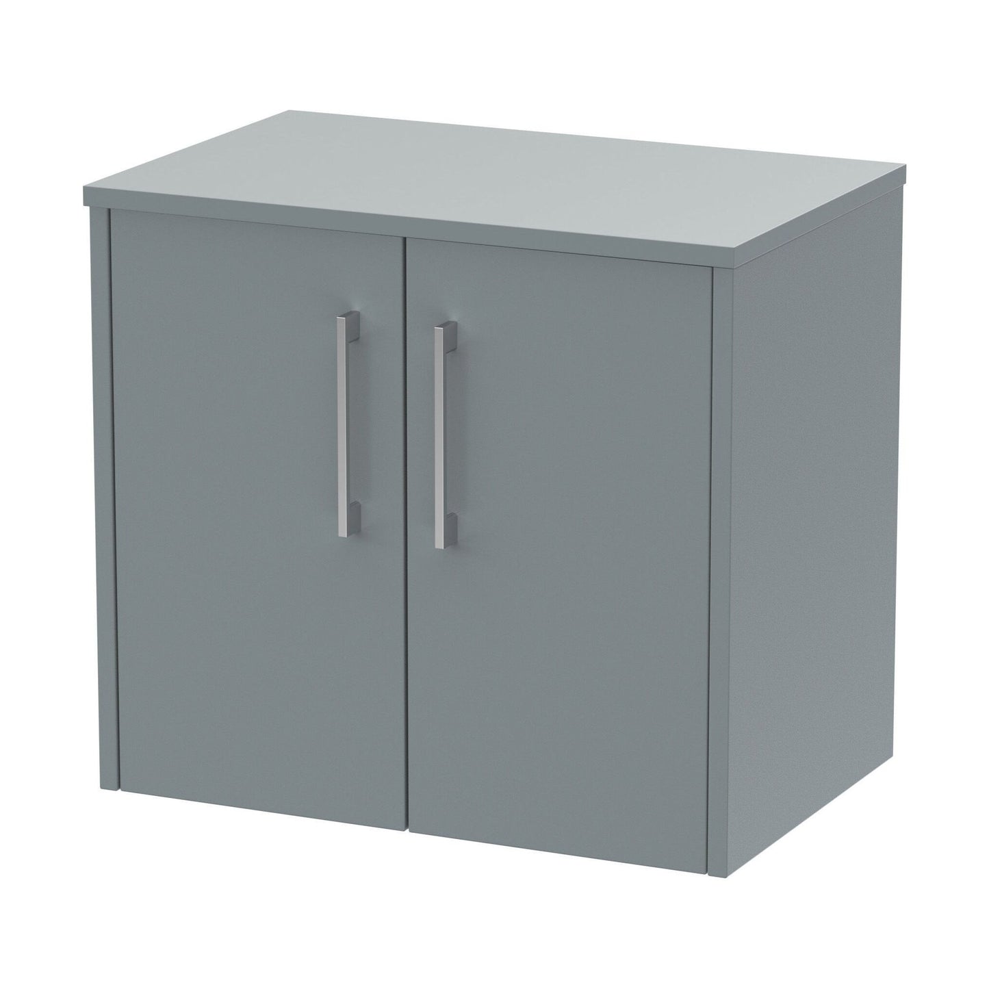 [BFPF2323W] Winshill Contemporary 2 Door Wall Hung Vanity Unit with Worktop, Grey, 600mm - Cutout