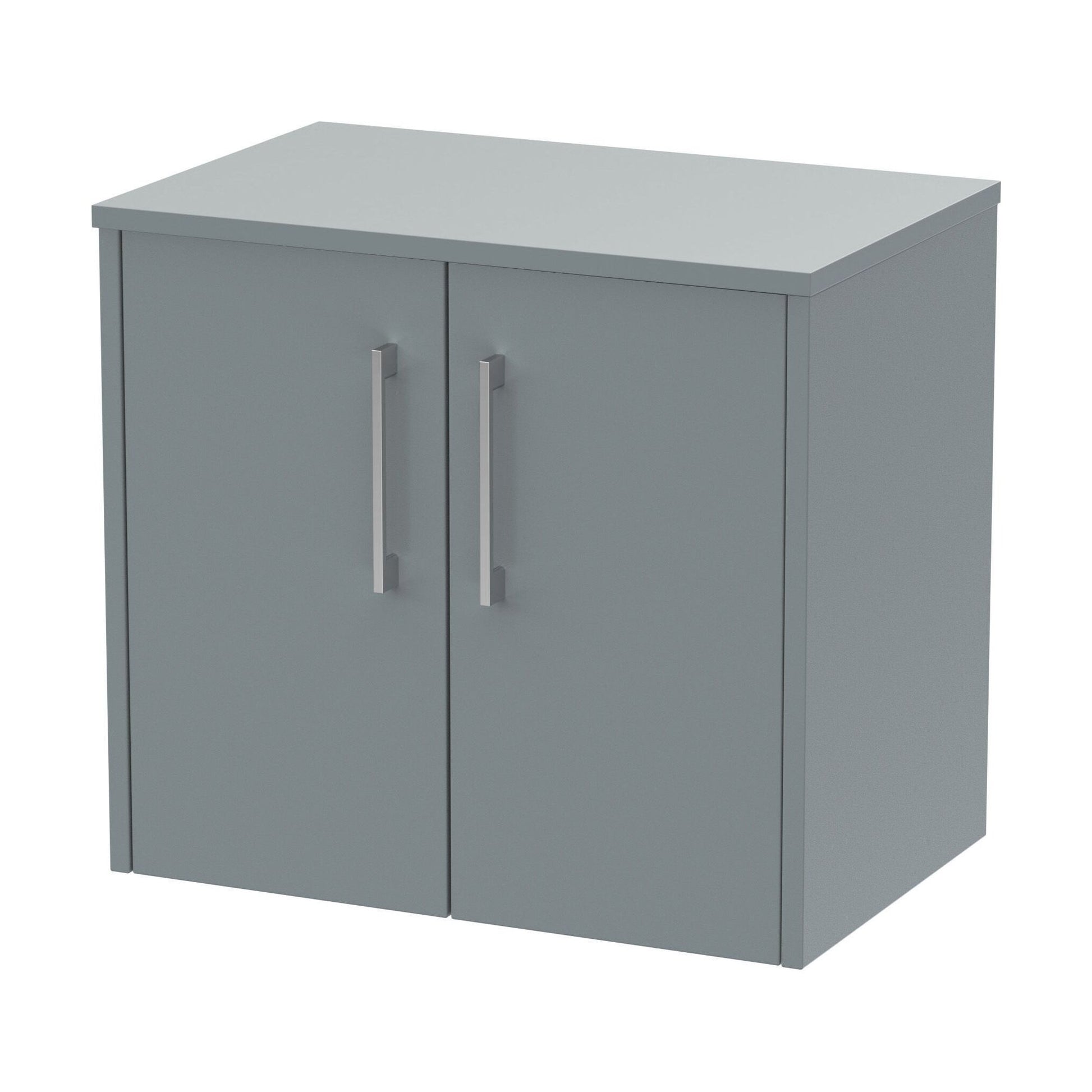 [BFPF2323W] Winshill Contemporary 2 Door Wall Hung Vanity Unit with Worktop, Grey, 600mm - Cutout