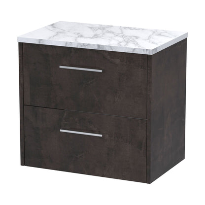 [BFPF2624LCM] Winshill Contemporary 2 Drawer Wall Hung Vanity Unit with Laminate Worktop, 600mm - Cutout