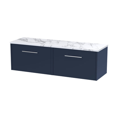 [BFPF2922LCM2] Winshill Contemporary 2 Drawer Wall Hung Vanity Unit with Laminate Worktop, 1200mm - Cutout