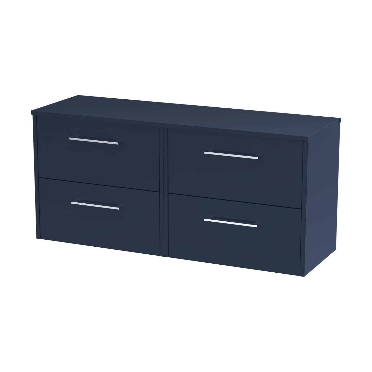 [BFPF2924W2] Winshill Contemporary 4 Drawer Wall Hung Vanity Unit with Worktop, 1200mm - Cutout