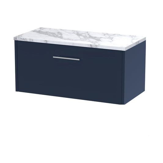 [BFPF2925LCM] Winshill Contemporary 1 Drawer Wall Hung Vanity Unit with Laminate Worktop, 800mm - Cutout