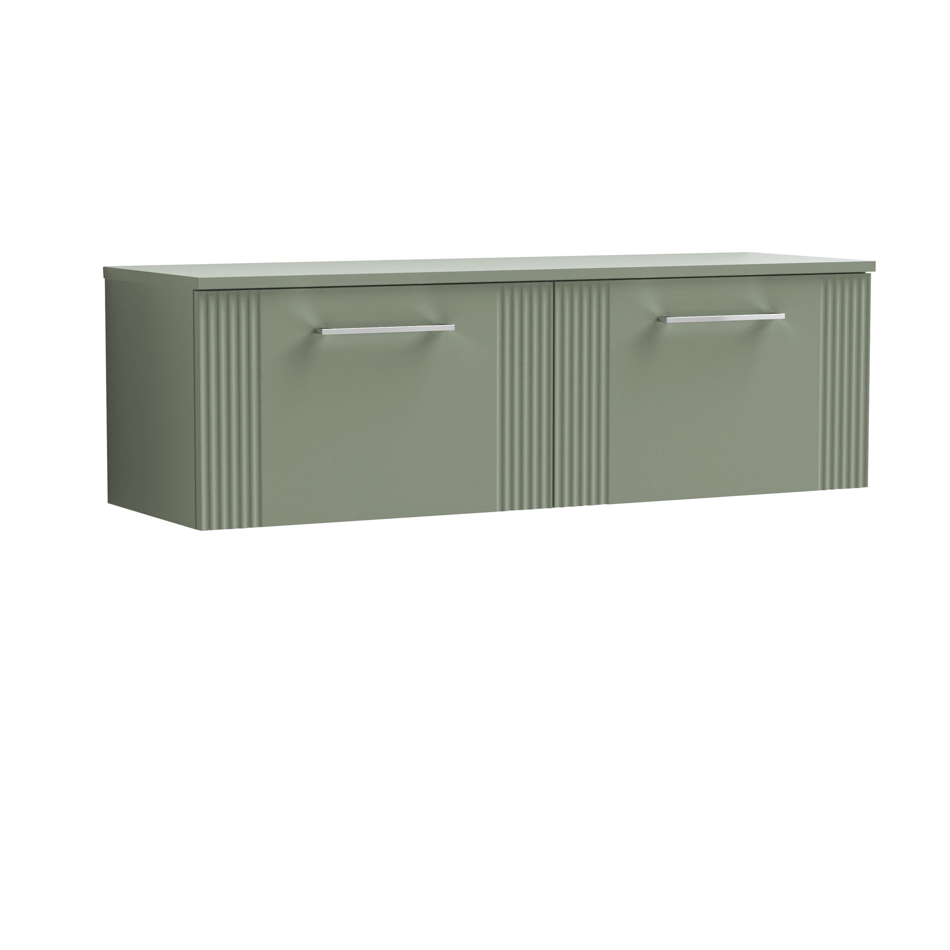[BFPF894W2] Belvide Retro Partial Fluted 1 Drawer Wall Hung Vanity Unit with Colour Coordinating Worktop, Choice of Colour - Cutout