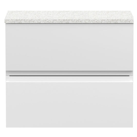 [BFRA104LCM] Mavesyn Contemporary 2 Drawer Wall Hung Vanity Unit with Laminate Worktop, Satin White, 600mm - Cutout