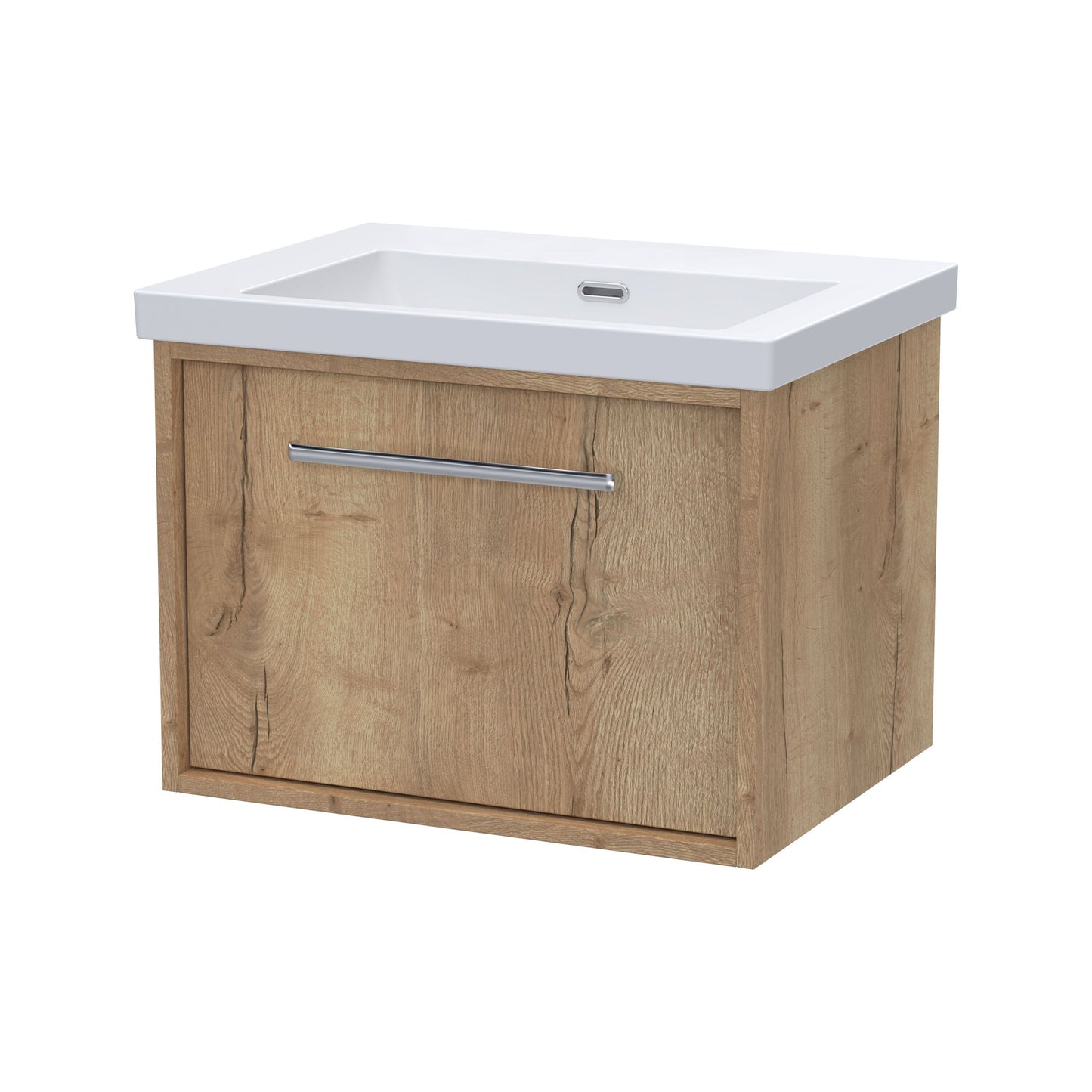 [BFRS1894K] Sturbridge Contemporary Wall Hung 1 Drawer Vanity Unit with 0 Tap Hole Fireclay Basin - Choice of Size and Colour - Cutout