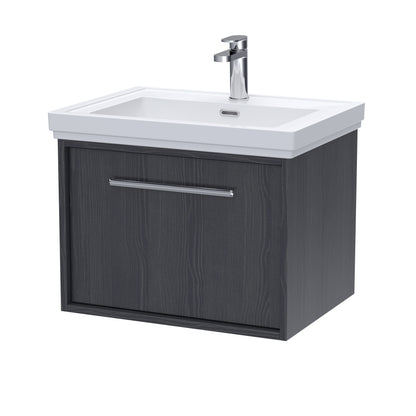 [BFRS2294A] Sturbridge Contemporary Wall Hung 1 Drawer Vanity Unit with Traditional 1 Tap Hole Fireclay Basin - Choice of Size and Colour - Cutout