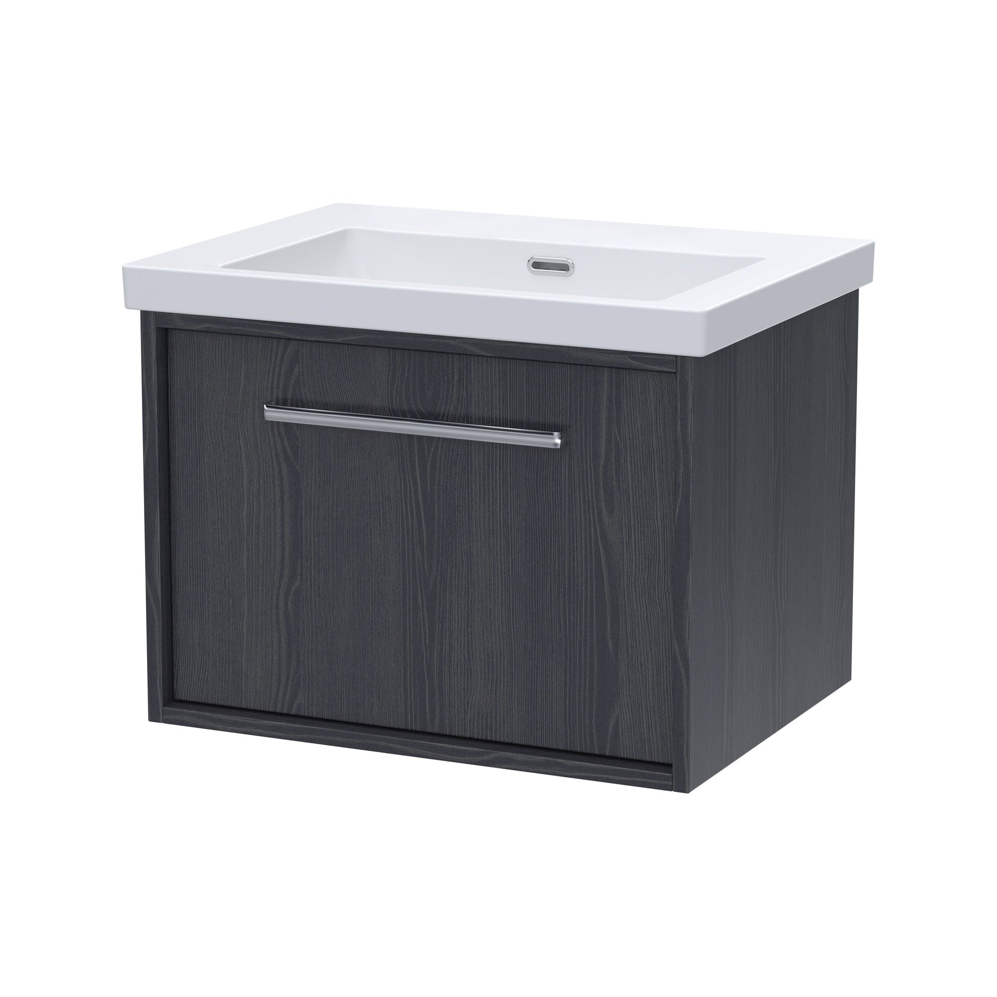 [BFRS2294K] Sturbridge Contemporary Wall Hung 1 Drawer Vanity Unit with 0 Tap Hole Fireclay Basin - Choice of Size and Colour - Cutout