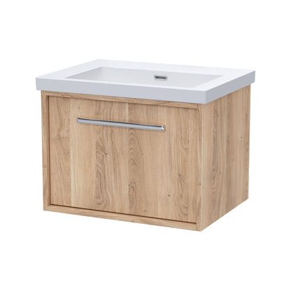 [BFRS3094K] Sturbridge Contemporary Wall Hung 1 Drawer Vanity Unit with 0 Tap Hole Fireclay Basin - Choice of Size and Colour - Cutout