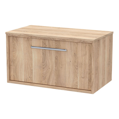 [BFRS3096W] Sturbridge Contemporary Wall Hung 1 Drawer Vanity Unit with Laminate Worktop - Choice of Size and Colour - Cutout