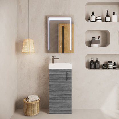 [BFSA003] Freehay Compact Cloakroom Vanity Basin Unit, 400mm - Choice of Mount Type, Colour and Handle Finish - Lifestyle 1
