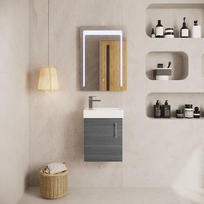 [BFSA009] Freehay Compact Cloakroom Wall Hung Vanity Basin Unit, 400mm, Choice of Colour - Lifestyle 1