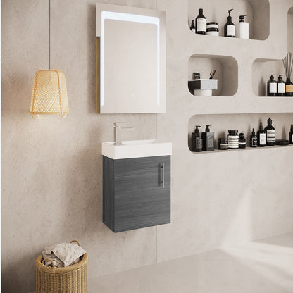 [BFSA009] Freehay Compact Cloakroom Wall Hung Vanity Basin Unit, 400mm, Choice of Colour - Lifestyle 3