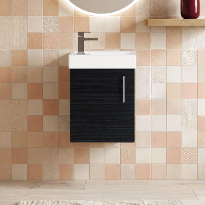 [BFSA010] Freehay Compact Cloakroom Wall Hung Vanity Basin Unit, 400mm, Choice of Colour - Silo